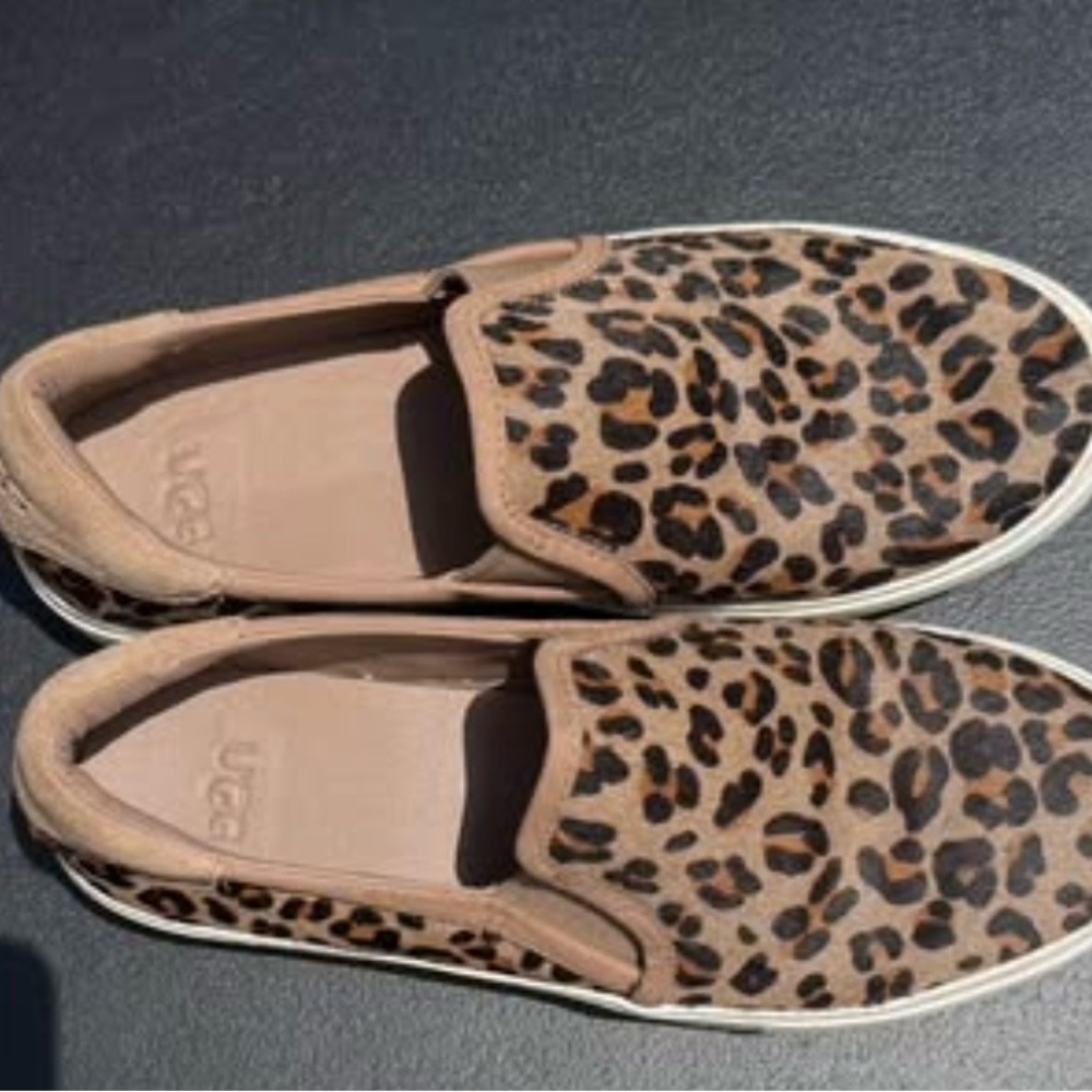 UGG® Women's Jass Exotic Leopard Print Calf Hair Slip On Sneakers
